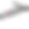 Bobine 10m galon perles ethnique thermocollant 25mm bleu roi