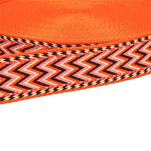 Bobine 14,5m sangle chevrons 38mm orange