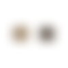 Lot de 6 boutons strass noir