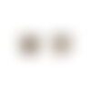 Lot de 6 boutons coeur strass blanc