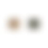 Lot de 3 boutons strass vert sapin