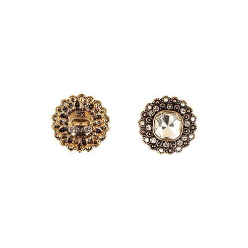 Bouton strass blanc