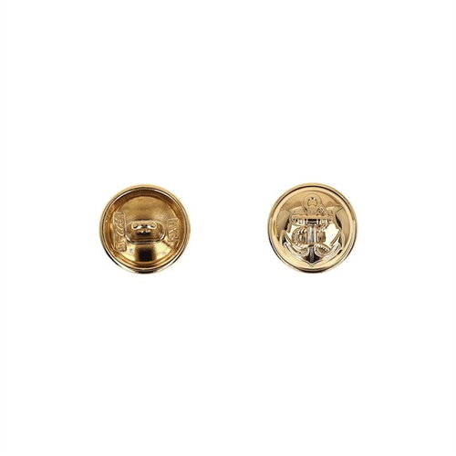 Bouton métal ancre or