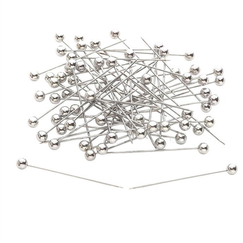 Boîte de 100 épingles abs couleur 38mm argent