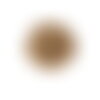 Broche fleur carreaux 7,5cm beige