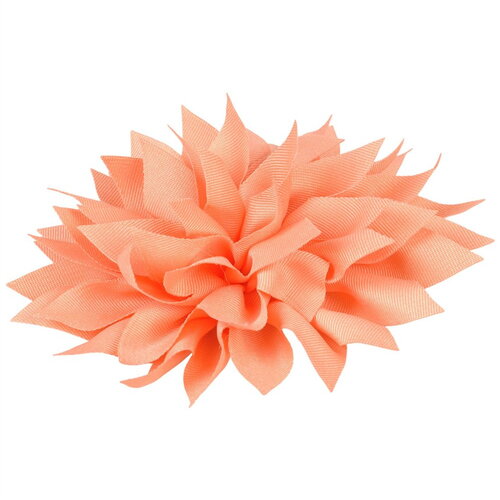 Broche fleur pivoine 14cm orange