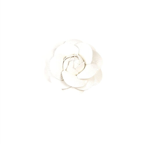 Broche fleur camélia 7 cm blanc
