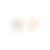 Lot de 6 boutons coco gravé fleur