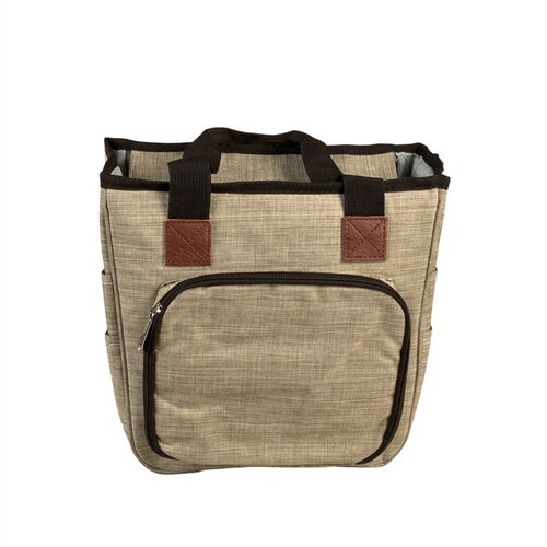 Sac tricot marron antilope 23x26x14cm