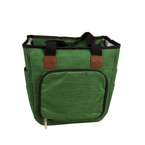 Sac tricot vert saule 23x26x14cm