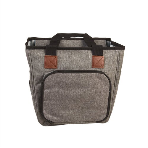 Sac tricot gris clair 23x26x14cm