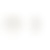 Bouton perle plate blanc