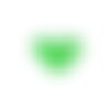 Lot de 3 écussons thermocollants  coeur sequin vert gazon 8,5x7cm