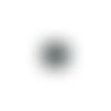Bouton perle ovale 10mm gris