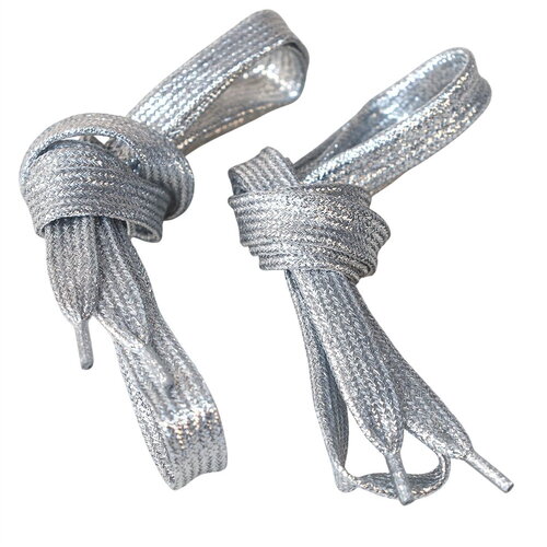 Lacets fantaisie 1paire 110cm argent
