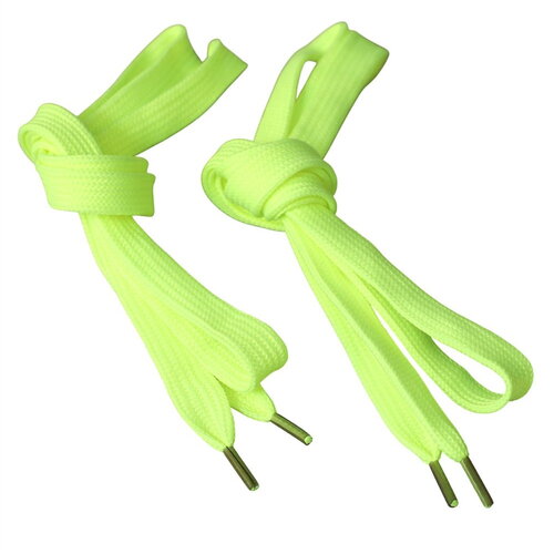 Lacets fantaisie 1paire 110cm jaune fluo