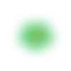 Ecusson thermocollant fleur sequins vert gazon 6x5,5cm