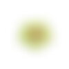 Ecusson thermocollant fleur sequins jaune maïs 6x5,5cm