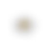 Ecusson thermocollant fleur sequins blanc 6x5,5cm