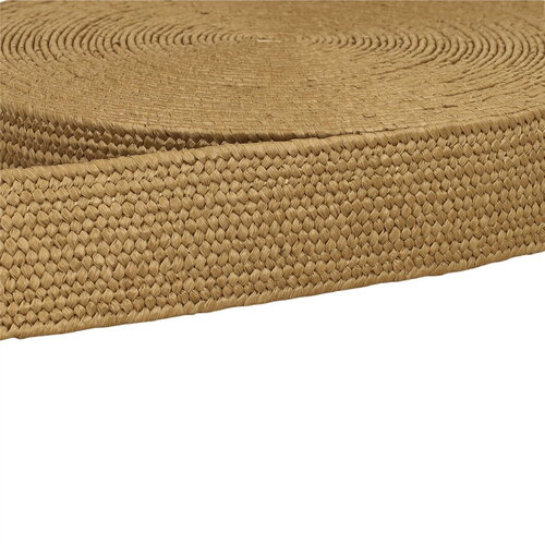 Bobine 15m sangle aspect naturel extensible marron