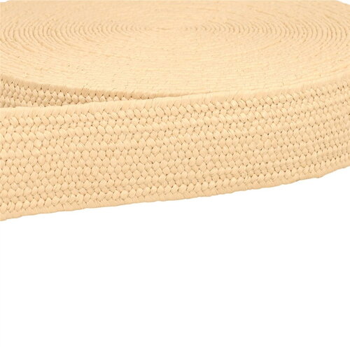 Bobine 15m sangle aspect naturel extensible ecru