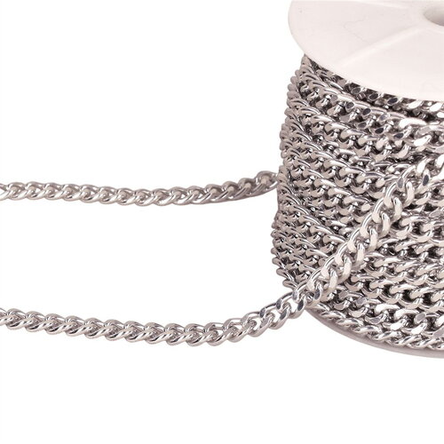 Chaîne aluminium 7mm argent au mètre