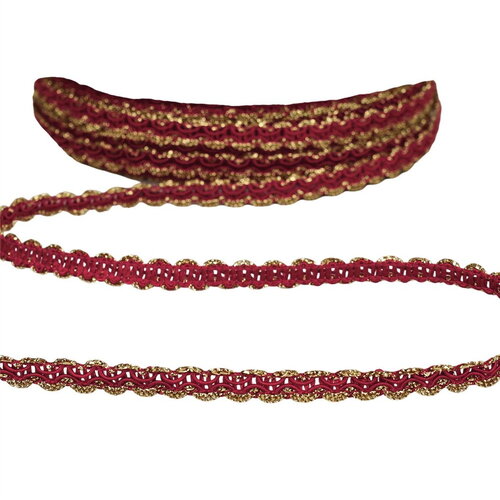 Galon croquet métallique 8mm rouge au mètre