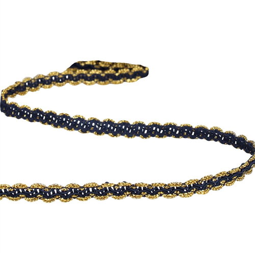 Galon croquet métallique 8mm bleu au mètre