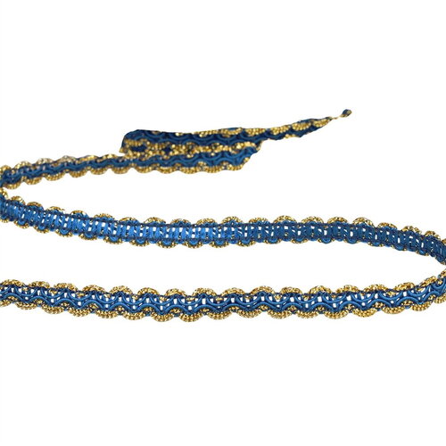 Galon croquet métallique 8mm bleu au mètre