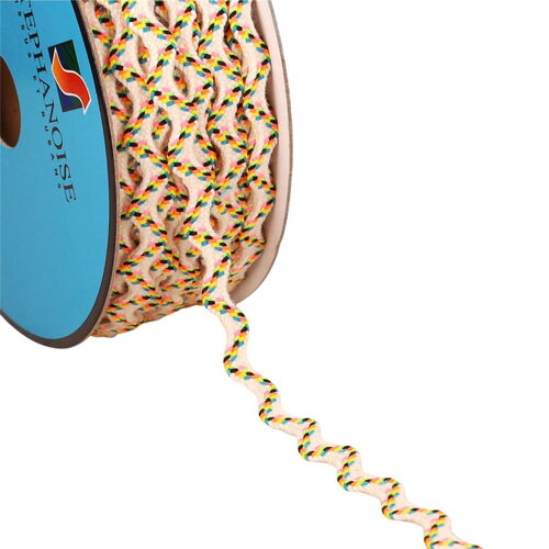 Serpentine multicolore 10mm beige au mètre