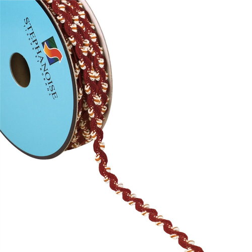 Serpentine festonnée 10mm rouge au mètre