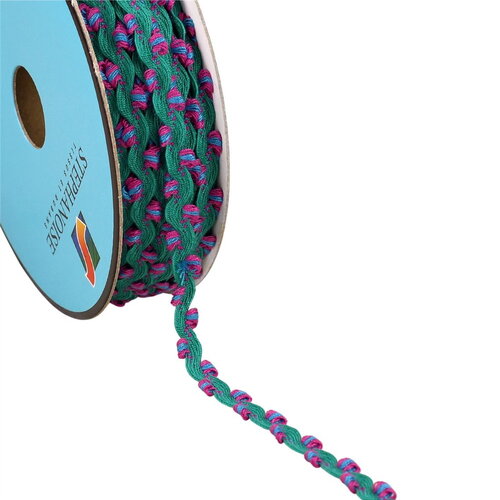Serpentine festonnée 10mm bleuacier au mètre