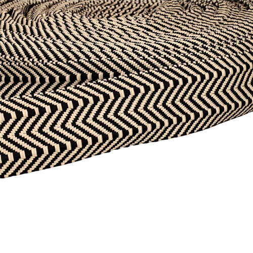 Sangle double chevrons 38mm noir au mètre