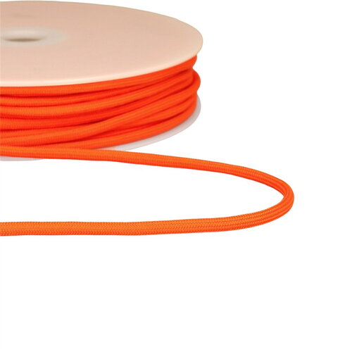 Cordon tressé 4,5mm orange au mètre