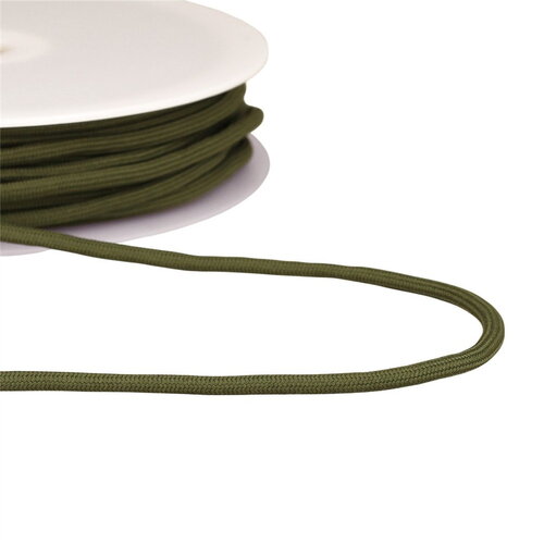 Cordon tressé 4,5mm vert au mètre
