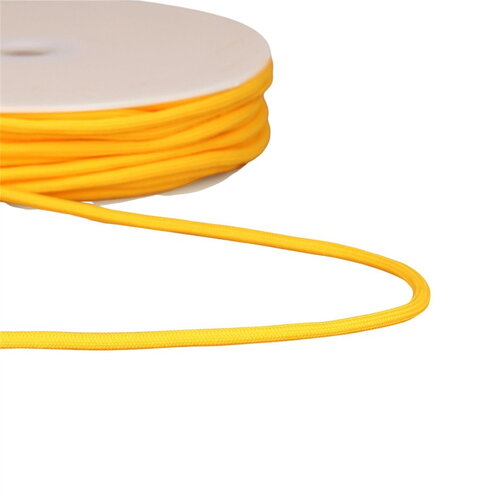 Cordon tressé 4,5mm jaune au mètre