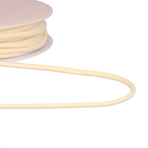 Cordon tressé 4,5mm ecru au mètre