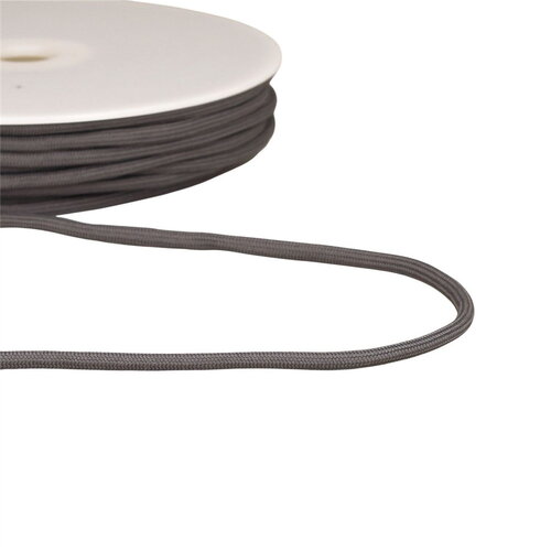 Cordon tressé 4,5mm gris au mètre