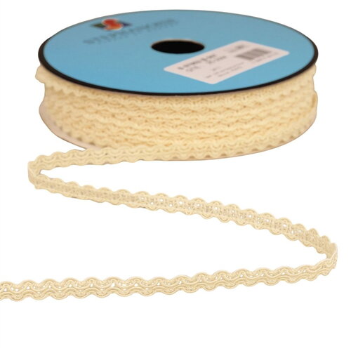 Galon croquet festonné 7mm ecru au mètre