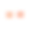 Lot de 6 boutons coeur culot 17mm orange