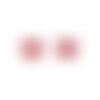 Lot de 6 boutons coeur culot 17mm rouge