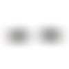 Lot de 6 boutons buchette simili cuir 48mm noir