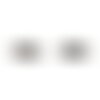 Lot de 6 boutons buchette simili cuir 48mm marron