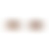 Lot de 6 boutons buchette simili cuir 48mm marron havane