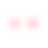 Bouton coeur culot 17mm rose