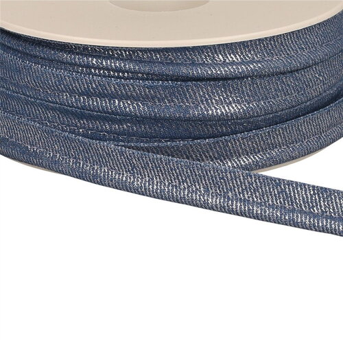 Passepoil dépassant jean metallisé bleu lavande 12mm au mètre