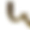 Bobine 10m dentelle pailletée 30mm marron café