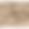 Tissu rayure double gaze 140gsm taupe au mètre