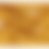Tissu double gaze imprimée coeurs 130gsm jaune moutarde au mètre