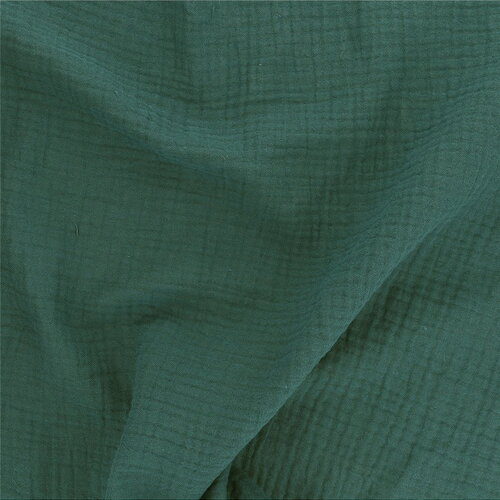 Tissu double gaze francine vert au mètre